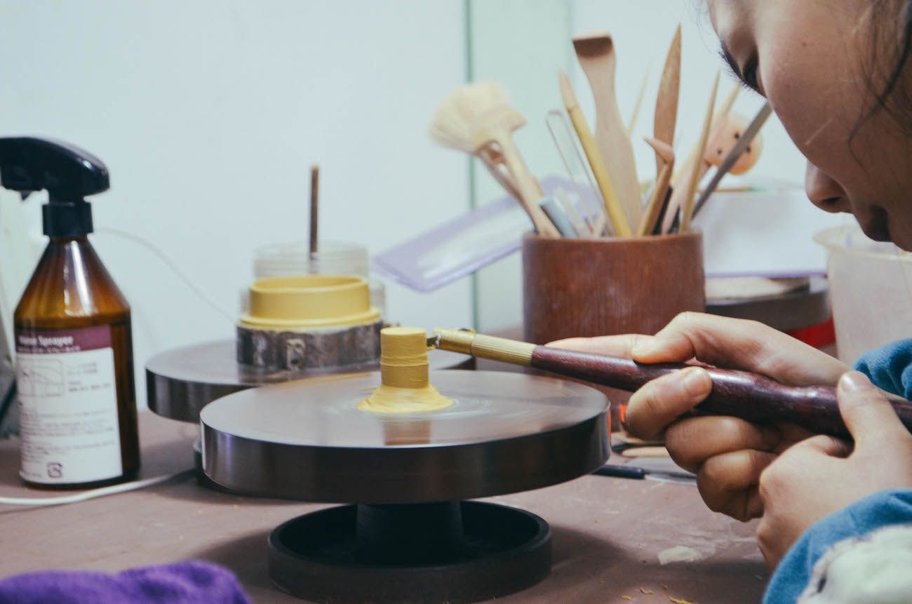 Yixing Clay teapot maker. Yafang Jiang.